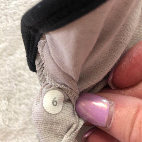 LULULEMON Power Y Tank *Luon Groovy Stripe Static Wave Dune / Black Size 6 - Picture 5 of 9